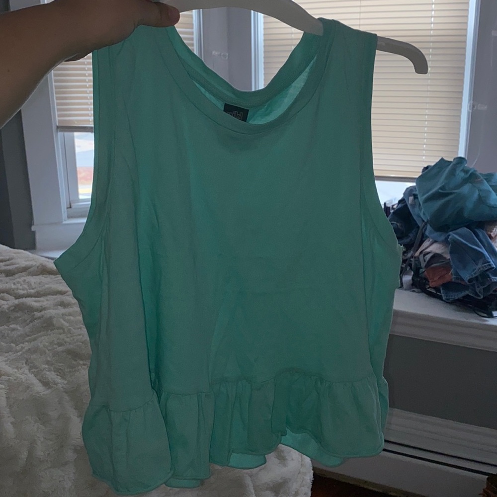 Wild fable target cropped teal blue cropped tank